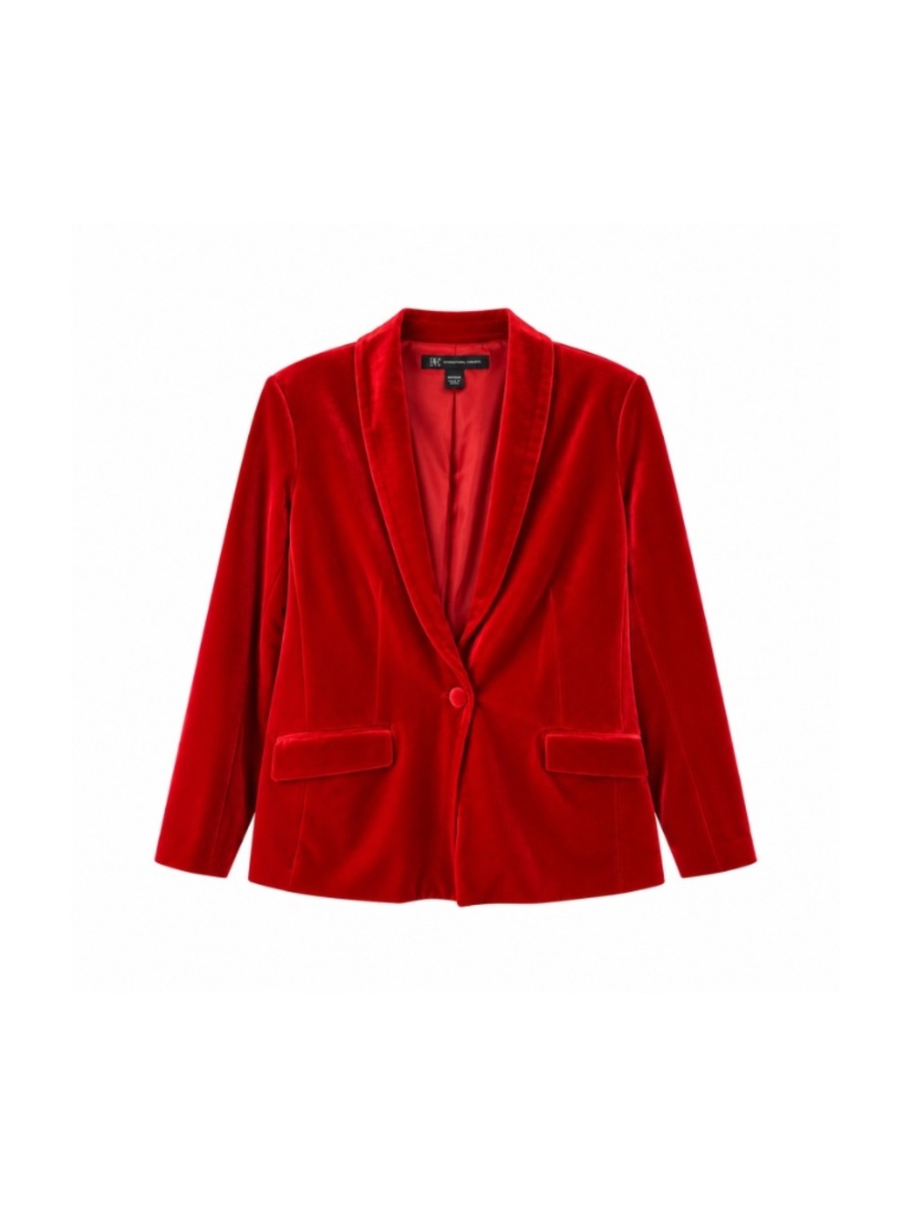 INC International Concepts Red Velvet Blazer Pants Suit Set M